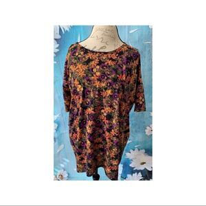 LuLaRoe fall floral tunic top XS